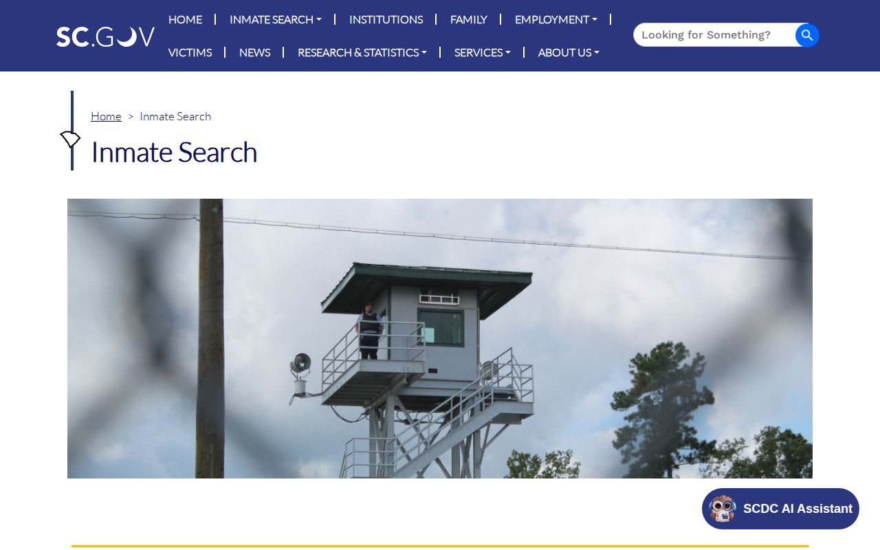 South Carolina Department of Corrections search scope for Lancaster County custody record follow-up